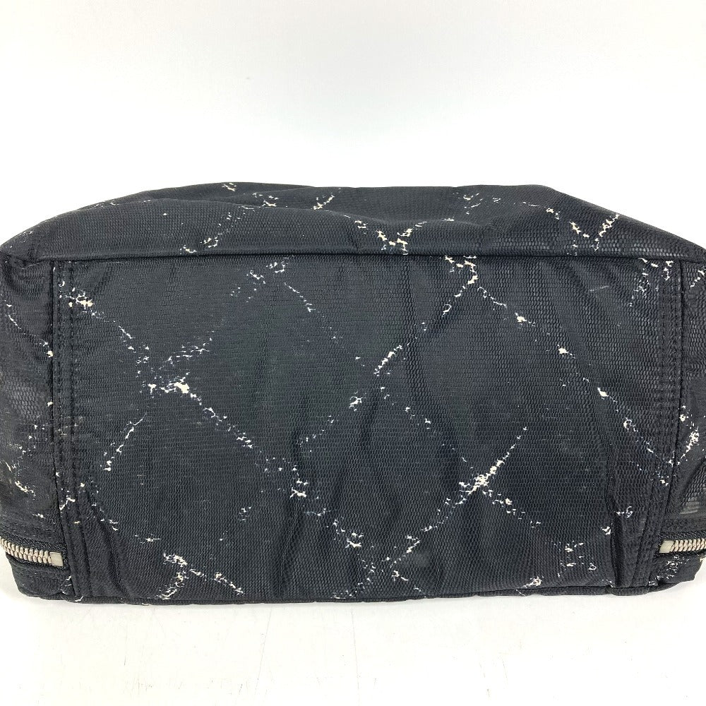 CHANEL Old travel line pouch bag Bag Hand Bag Nylon Black Used