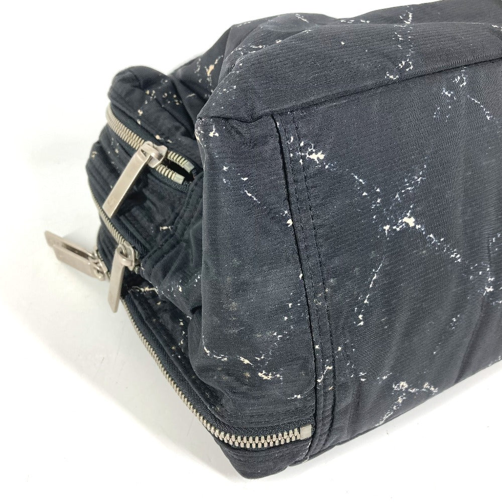 CHANEL Old travel line pouch bag Bag Hand Bag Nylon Black Used