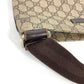 GUCCI 201538 GG logo Crossbody Pochette bag Shoulder Bag GGPVC/Leather Beige/Dark brown Used