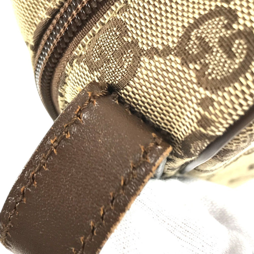 GUCCI 03136 GG logo all-over pattern bag shawl Shoulder Bag GGCanvas/Leather Beige Used