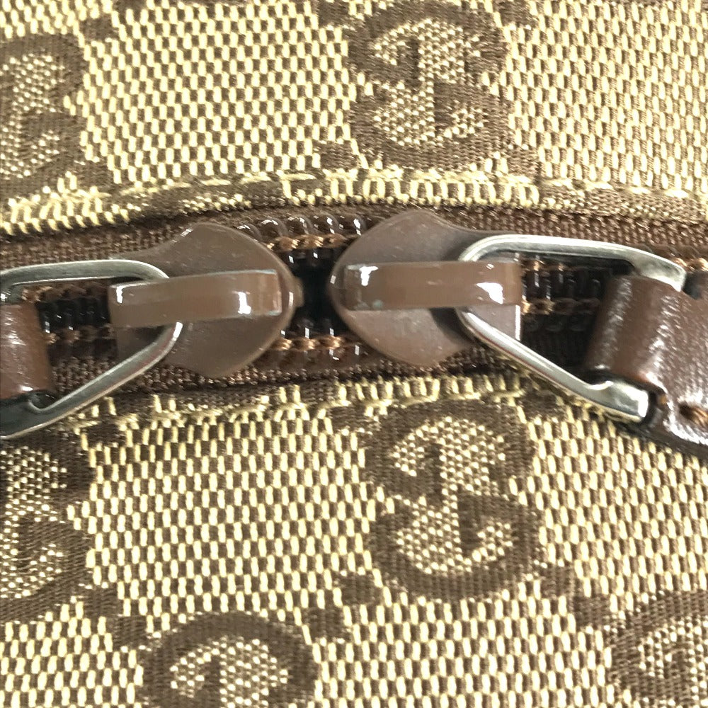 GUCCI 03136 GG logo all-over pattern bag shawl Shoulder Bag GGCanvas/Leather Beige Used