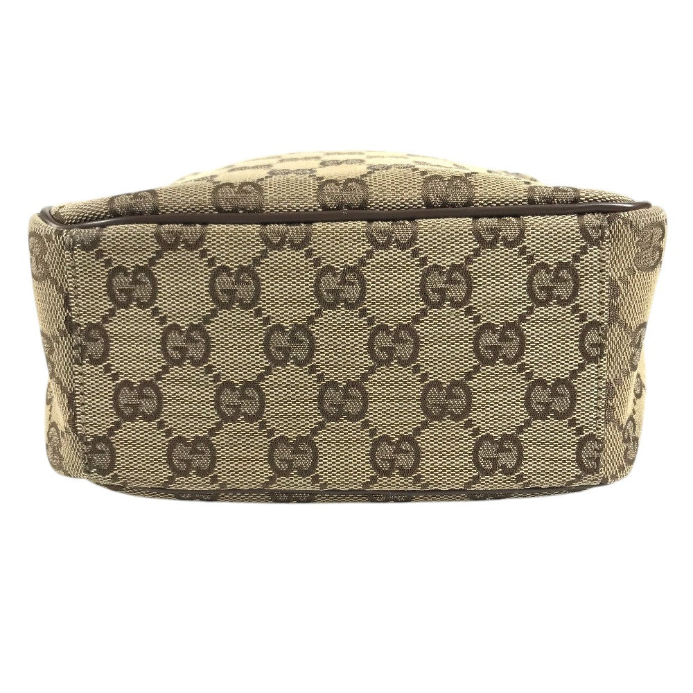 GUCCI 03136 GG logo all-over pattern bag shawl Shoulder Bag GGCanvas/Leather Beige Used