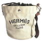 HERMES Crossbody Sack de Pansage Bucket type bag with pouch Shoulder Bag Leather/Canvas Beige Used