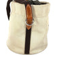 HERMES Crossbody Sack de Pansage Bucket type bag with pouch Shoulder Bag Leather/Canvas Beige Used
