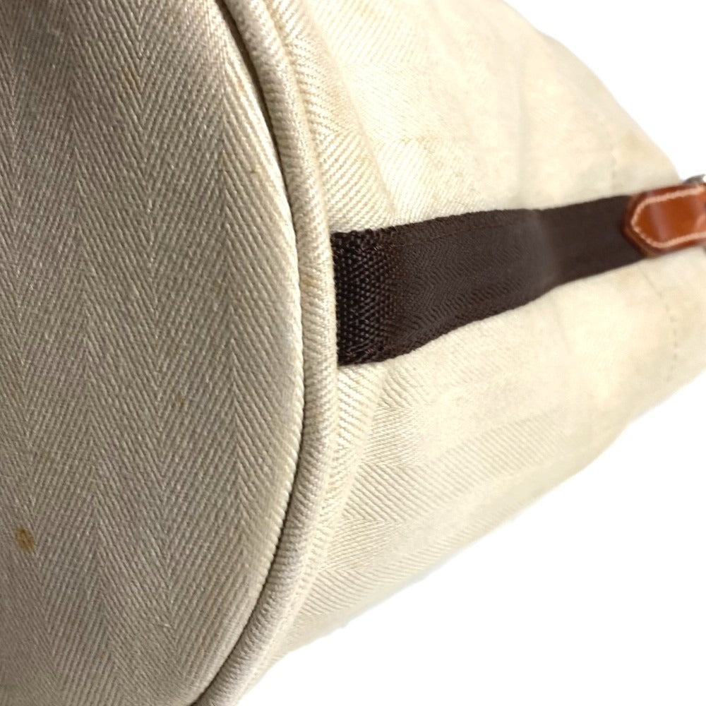 HERMES Crossbody Sack de Pansage Bucket type bag with pouch Shoulder Bag Leather/Canvas Beige Used