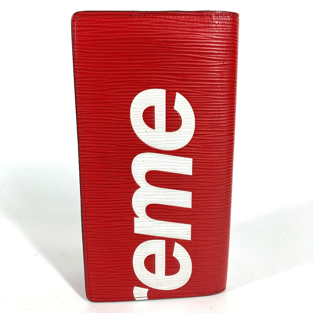 LOUIS VUITTON M67719 Epi Supreme collaboration Portefeuilles Brazza long wallet bifold Long Wallet Epi Leather Red Used