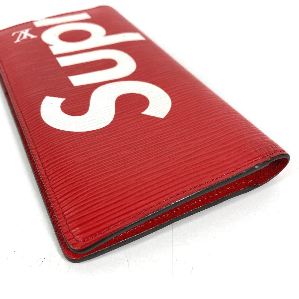 LOUIS VUITTON M67719 Epi Supreme collaboration Portefeuilles Brazza long wallet bifold Long Wallet Epi Leather Red Used