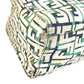 FENDI logo Bag Tote Bag shawl Shoulder Bag Leather/Canvas Green/Beige x blue Used