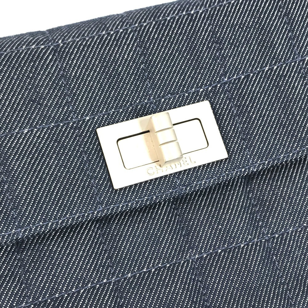 CHANEL 2.55 Hardware Logo Chocolate Bar Bag, Flap, Cluch Bag Clutch bag Denim blue Used