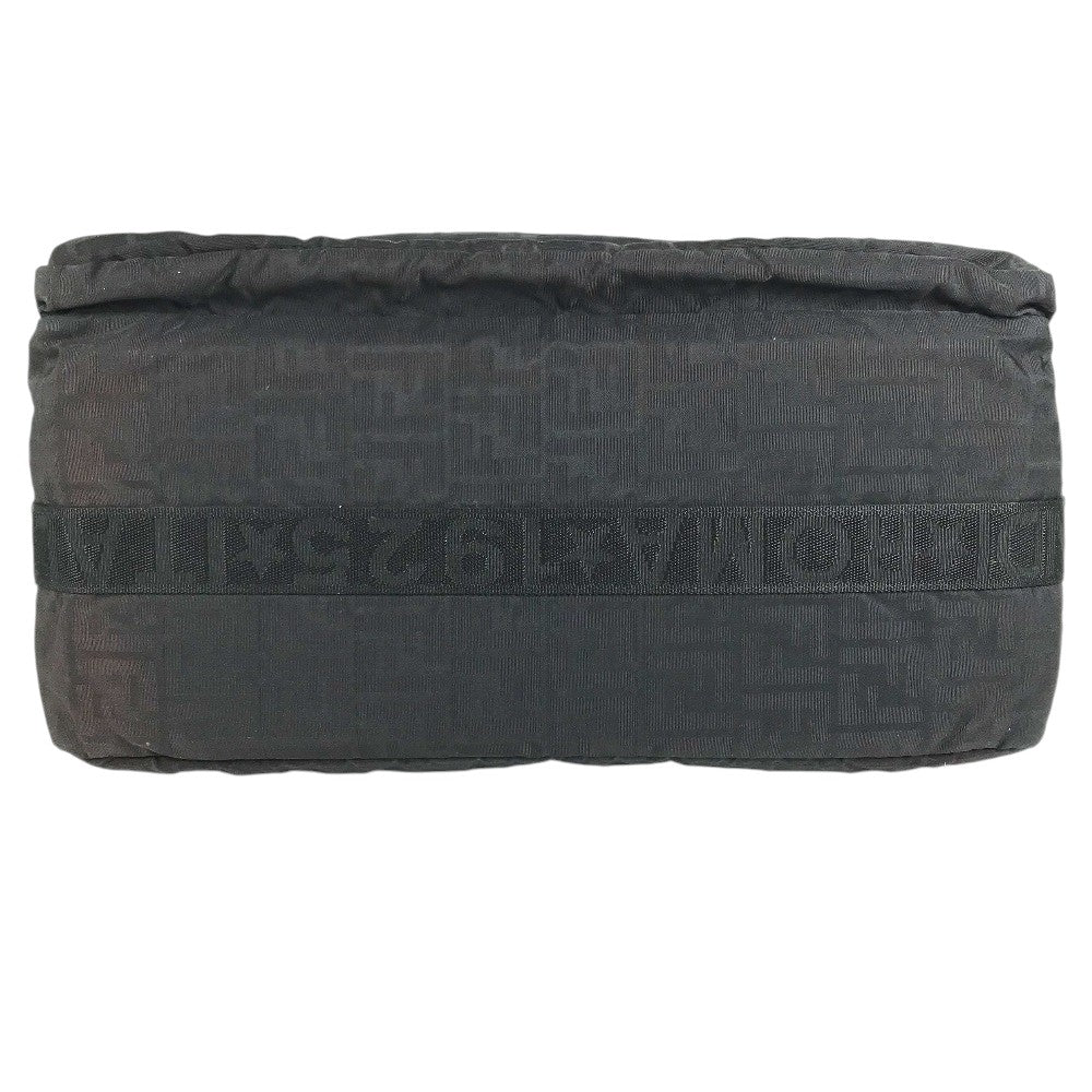 FENDI FF Logo Zucca Bag 2WAY Duffle Bag Nylon Black Used