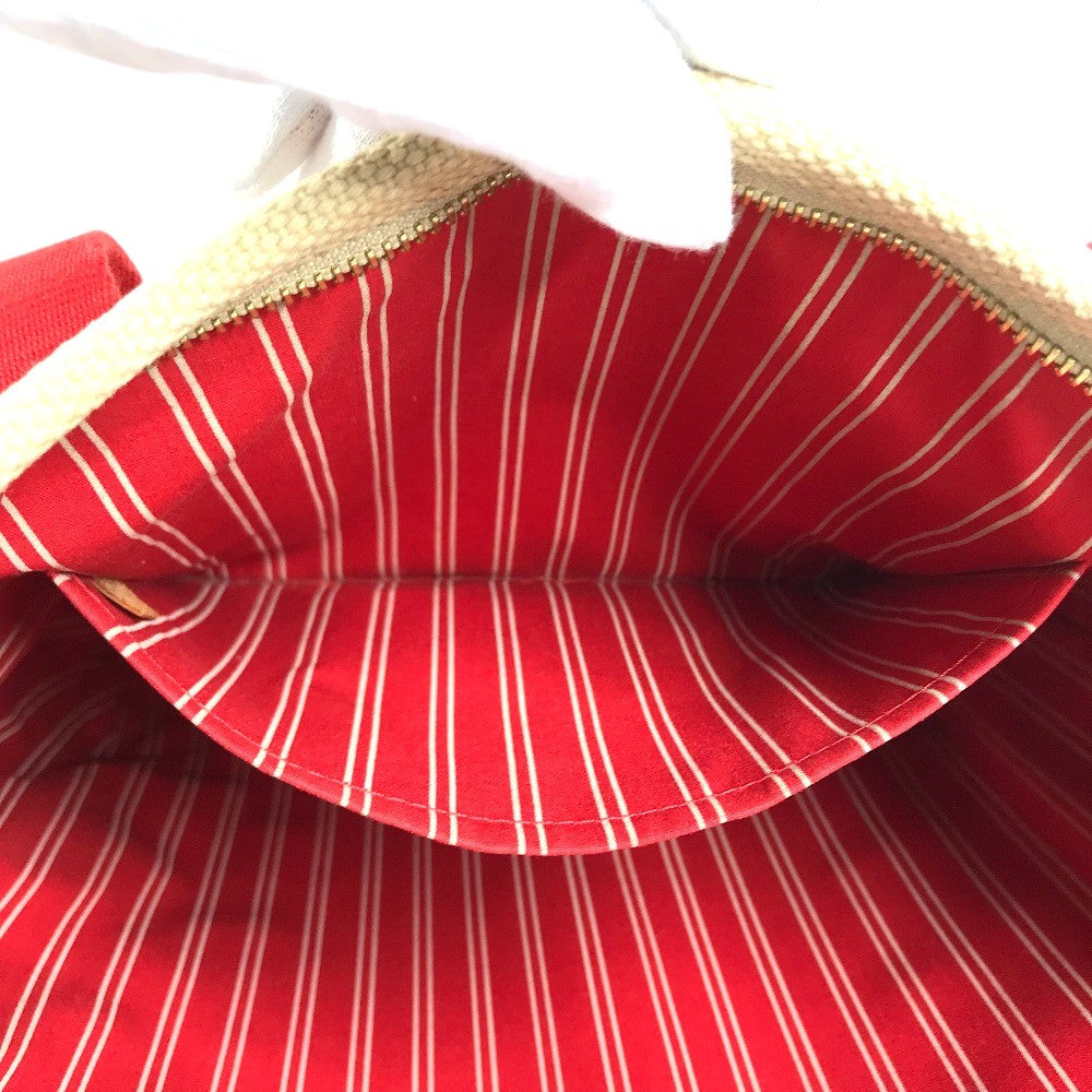 LOUIS VUITTON M40035 Antigua Cabas MM Bag Tote Bag shawl Shoulder Bag Canvas Beige/Red Used