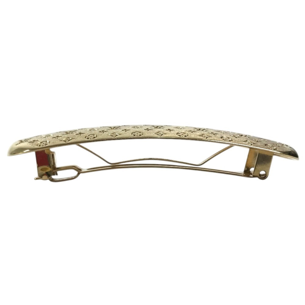 LOUIS VUITTON M80277 Monogram Nanogram Barrette Hair accessories, hair clips, hairpins Valletta Metal Gold Used