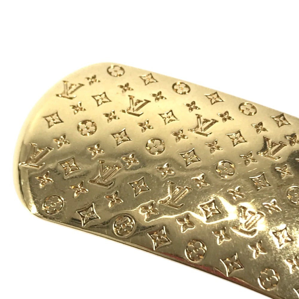 LOUIS VUITTON M80277 Monogram Nanogram Barrette Hair accessories, hair clips, hairpins Valletta Metal Gold Used