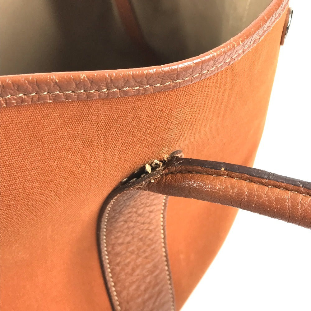 HERMES Garden Party PM Garden Party PM Shoulder Bag Tote Bag Leather/Canvas Orange Used