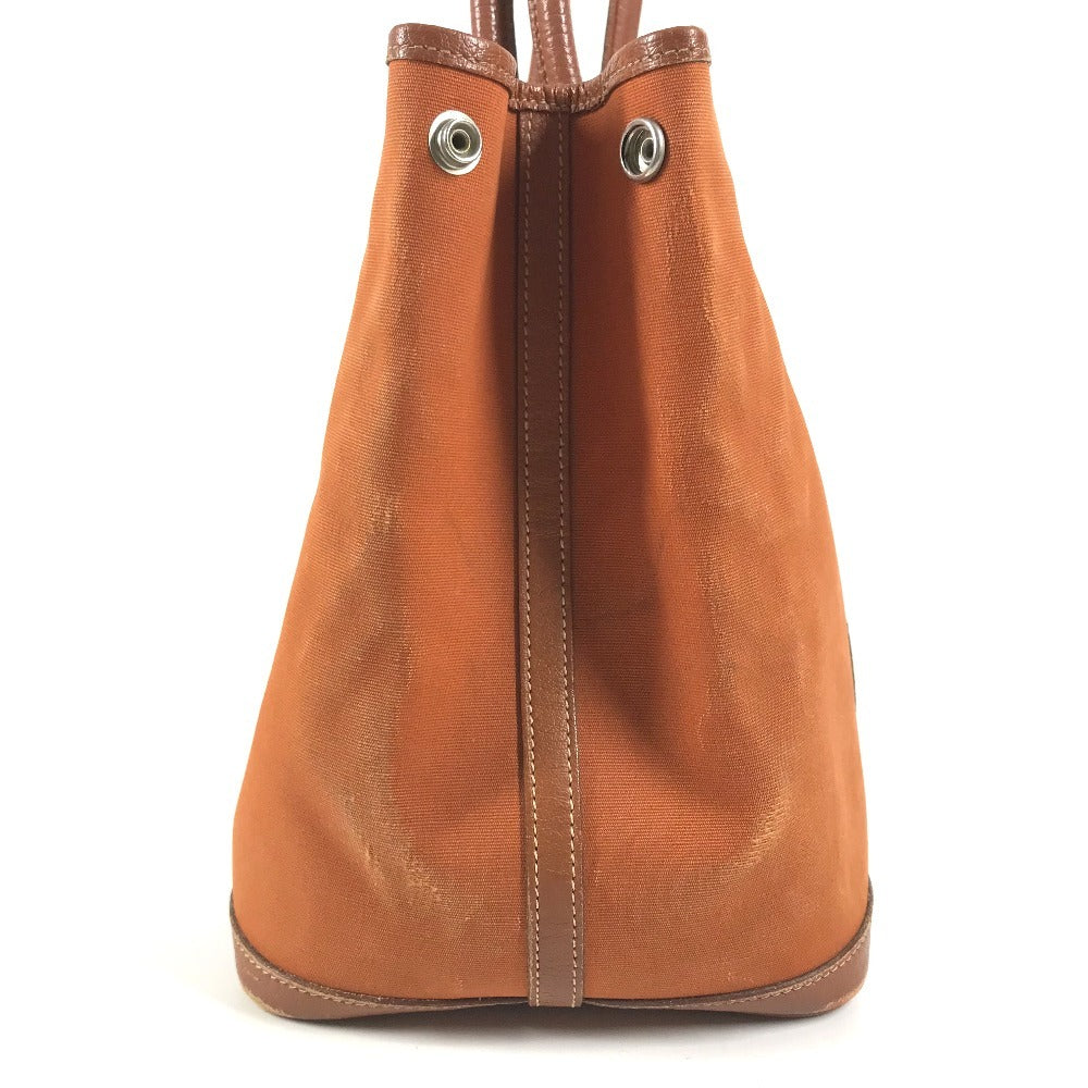 HERMES Garden Party PM Garden Party PM Shoulder Bag Tote Bag Leather/Canvas Orange Used