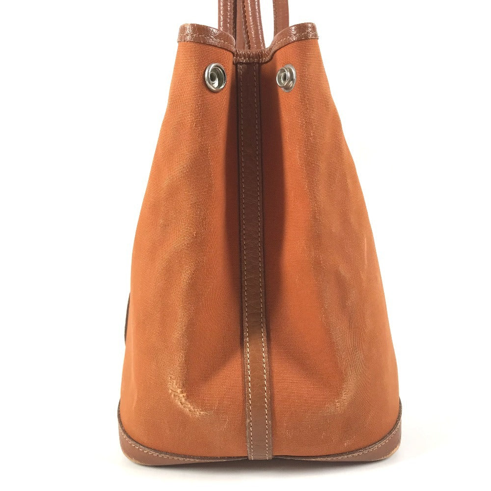 HERMES Garden Party PM Garden Party PM Shoulder Bag Tote Bag Leather/Canvas Orange Used