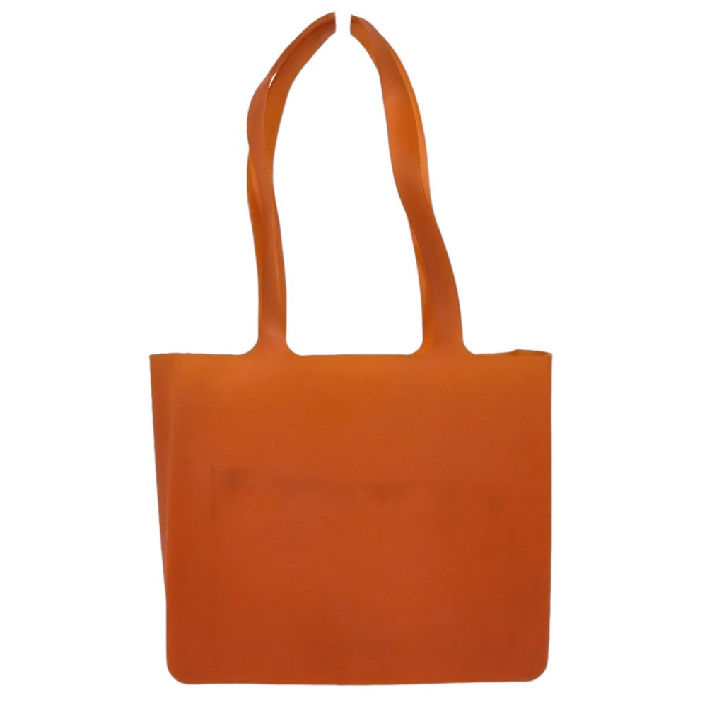 CHANEL logo beach bag Bag Shoulder Bag Tote Bag rubber Orange Used