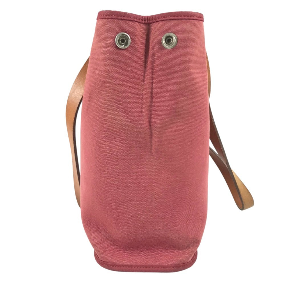 HERMES vertical Kabak Elan PM Kabak Elan PM Shoulder Bag, 2-Way Bag Tote Bag Leather/Canvas RedBased/Brown Used