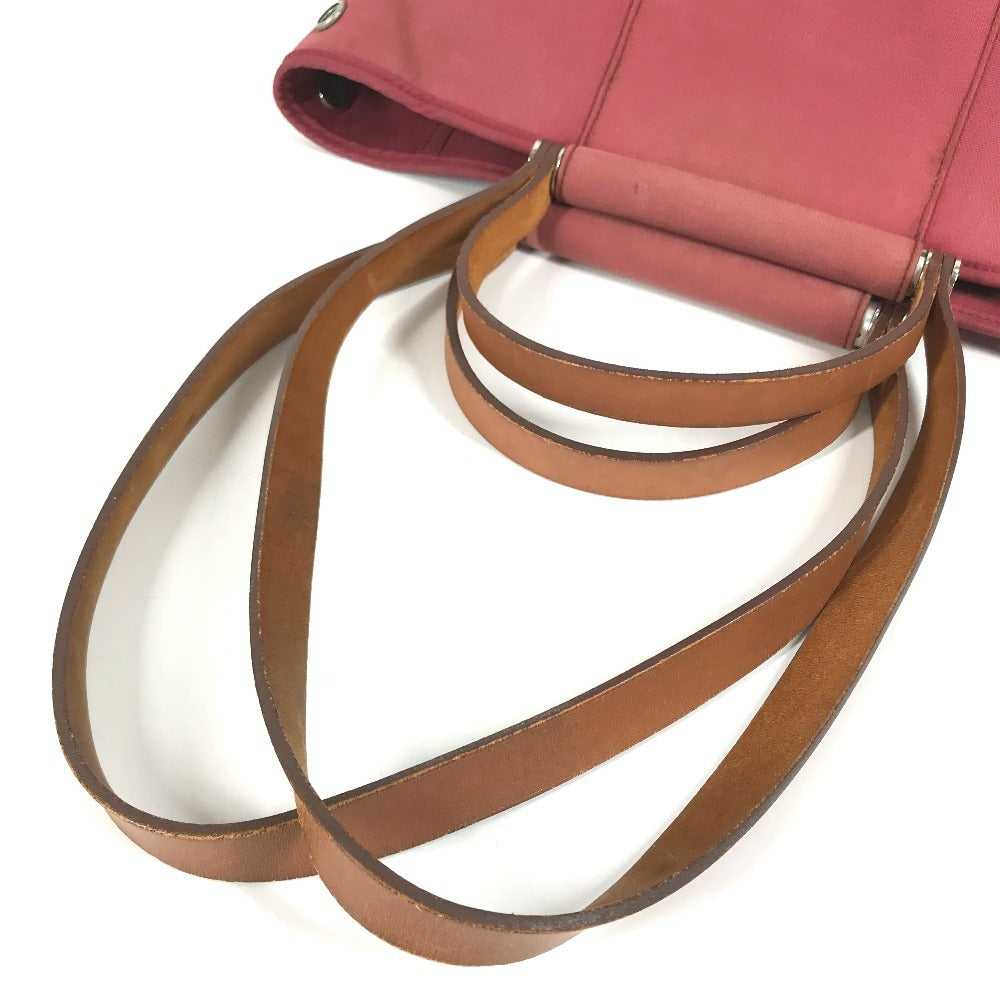HERMES vertical Kabak Elan PM Kabak Elan PM Shoulder Bag, 2-Way Bag Tote Bag Leather/Canvas RedBased/Brown Used