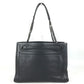 BVLGARI logo Shoulder Bag, Shoulder Bag, Double Chain Tote Bag Leather Black Used