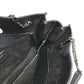 BVLGARI logo Shoulder Bag, Shoulder Bag, Double Chain Tote Bag Leather Black Used