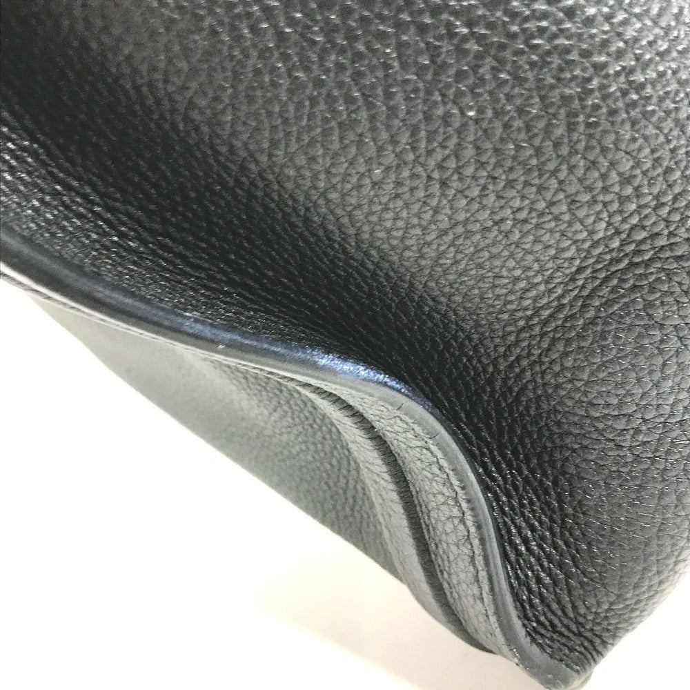 BVLGARI logo Shoulder Bag, Shoulder Bag, Double Chain Tote Bag Leather Black Used