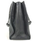 BVLGARI logo Shoulder Bag, Shoulder Bag, Double Chain Tote Bag Leather Black Used