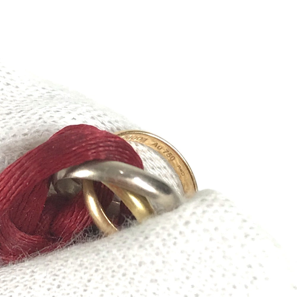 CARTIER K18 Gold 18K Trinity Cord Bracelet Accessory Jewelry Bangle Bracelet Au750 Red Used