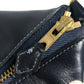 HERMES vintage Vanity bag bag pouch Hand Bag Leather Navy Used