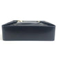 HERMES vintage Vanity bag bag pouch Hand Bag Leather Navy Used