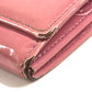 CARTIER Happy birthday logo Long Wallet Bi-fold Flap Long Wallet Leather pink Used
