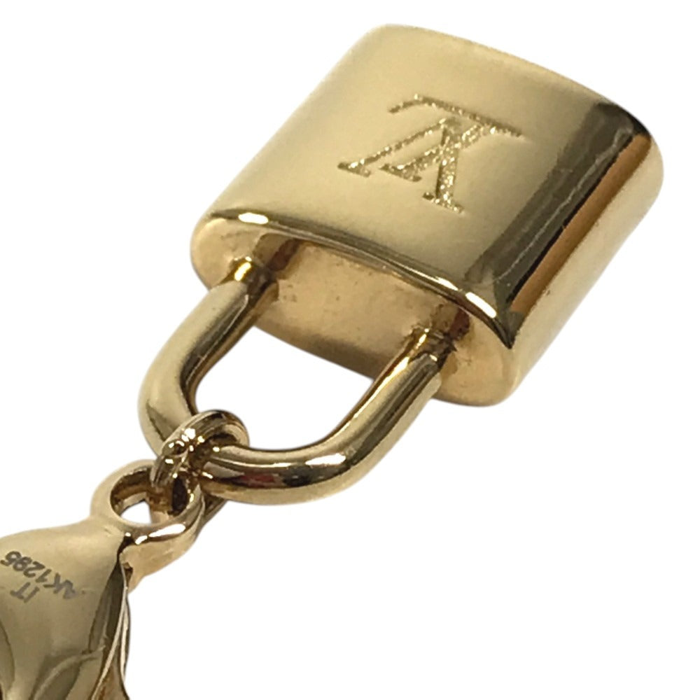 LOUIS VUITTON 不明 LV logo padlock charm Key Holder, Bag Charm, Pendant Top, Accessory, Necklace charm Metal Gold Used