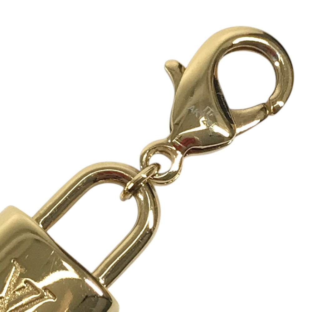 LOUIS VUITTON 不明 LV logo padlock charm Key Holder, Bag Charm, Pendant Top, Accessory, Necklace charm Metal Gold Used