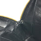 CHANEL vintage CC Mark logo quilted all-over pattern Bag Tote Bag Hand Bag Canvas Black/White Used