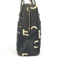 CHANEL vintage CC Mark logo quilted all-over pattern Bag Tote Bag Hand Bag Canvas Black/White Used