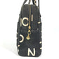 CHANEL vintage CC Mark logo quilted all-over pattern Bag Tote Bag Hand Bag Canvas Black/White Used