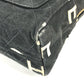 CHANEL vintage CC Mark logo quilted all-over pattern Bag Tote Bag Hand Bag Canvas Black/White Used
