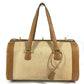 HERMES Vanity bag Shoulder Bag with pouch Duffle Bag Leather/Canvas Beige/Brown Used