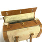 HERMES Vanity bag Shoulder Bag with pouch Duffle Bag Leather/Canvas Beige/Brown Used