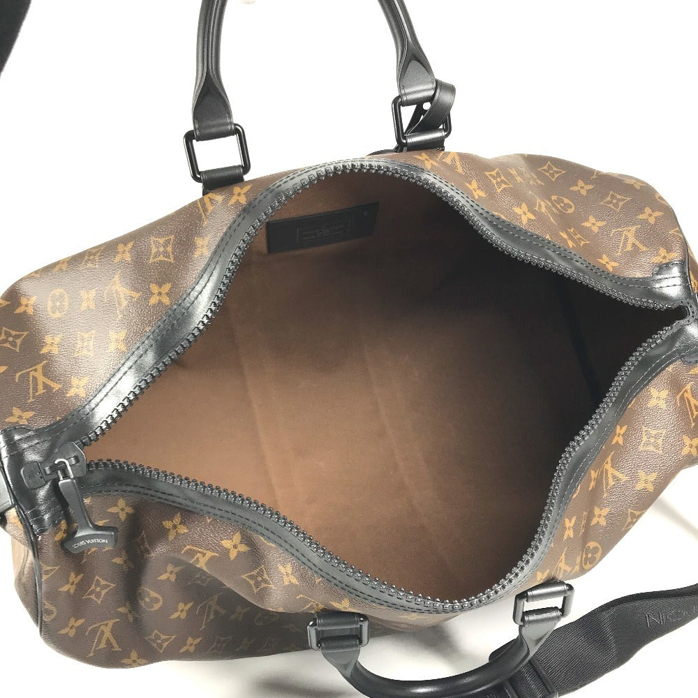 LOUIS VUITTON M41411 Monogram Waterproof KeepallBandouliere55 Bag Travel Bag 2WAY Bag Shoulder Bag Duffle Bag MonogramMacassarCanvas Brown/Black Used