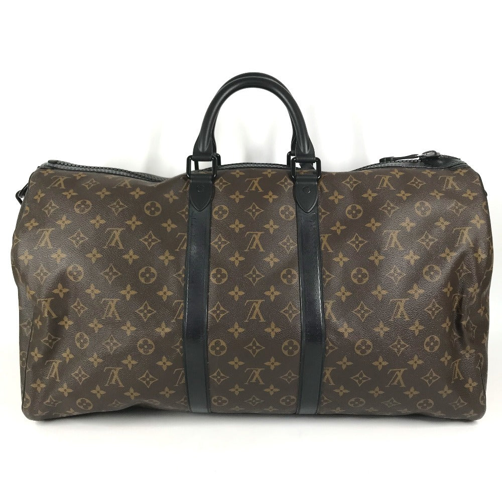 LOUIS VUITTON M41411 Monogram Waterproof KeepallBandouliere55 Bag Travel Bag 2WAY Bag Shoulder Bag Duffle Bag MonogramMacassarCanvas Brown/Black Used