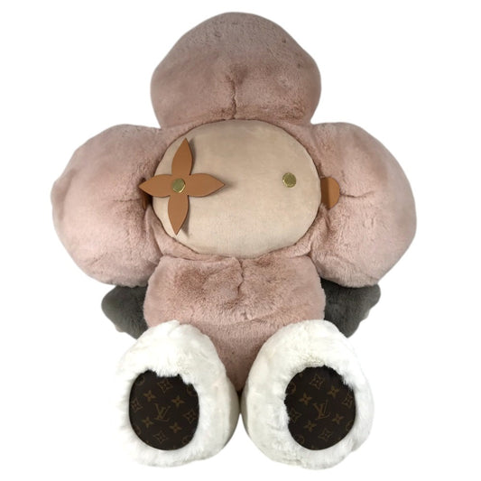 LOUIS VUITTON GI0948 Monogram Doudou Vivienne Giant Dolls, interior decorations, objects Plush Doll polyester / MonogramCanvas pink/Brown Used
