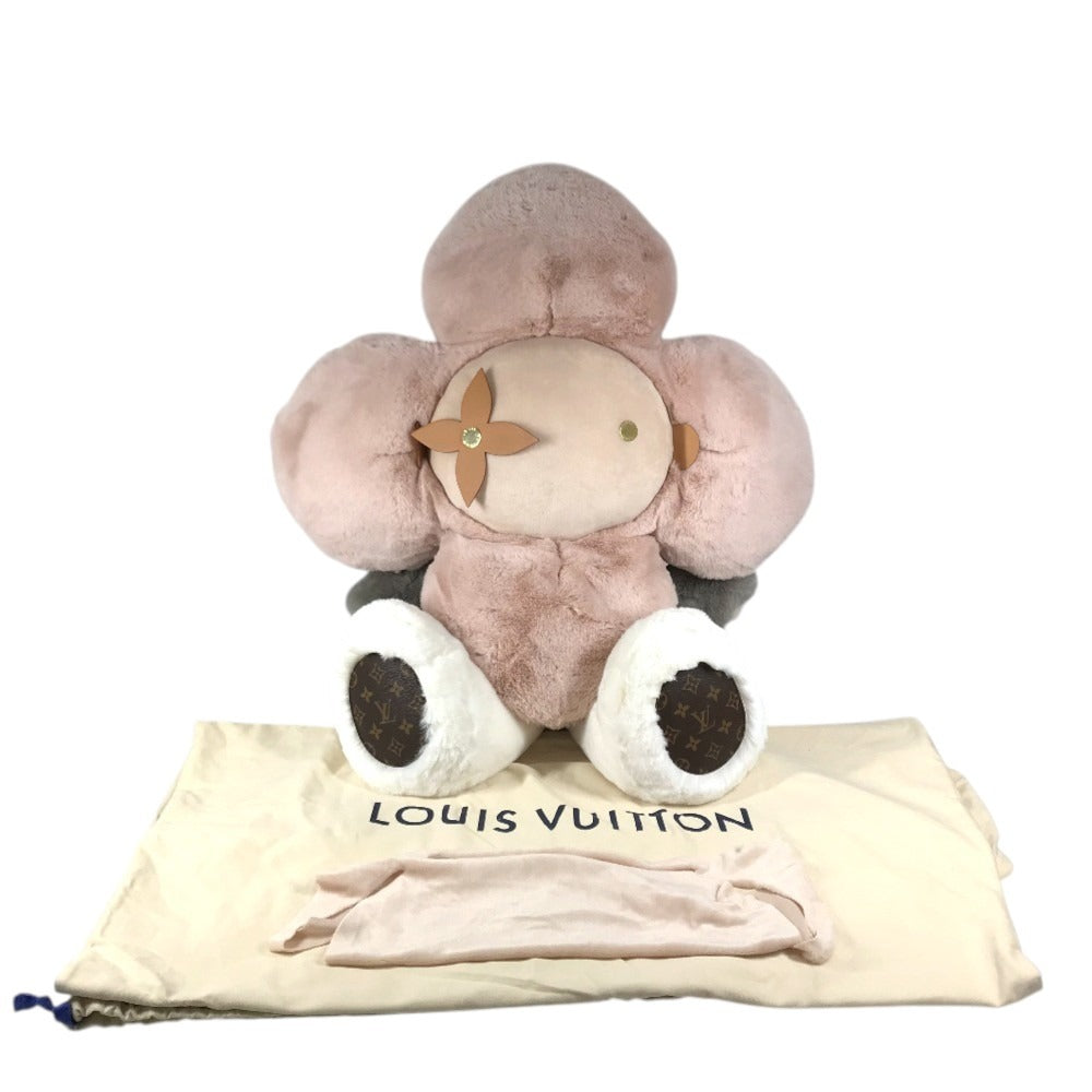 LOUIS VUITTON GI0948 Monogram Doudou Vivienne Giant Dolls, interior decorations, objects Plush Doll polyester / MonogramCanvas pink/Brown Used