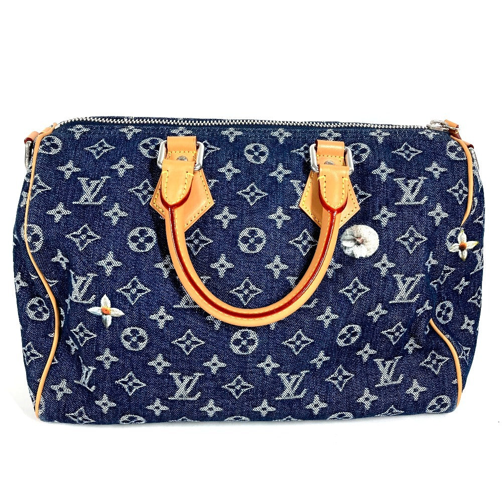 LOUIS VUITTON M27556 Monogram Flower Denim Speedy Bandouliere 30 Bags Mini Duffle Bag Tote Bag Hand Bag MonogramDenim blue Used