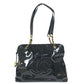 CHANEL vintage Logo CC CC Mark Shoulder bag, enamel, patent leather, GoldHardware Shoulder Bag enamel Black/GoldHardware Used