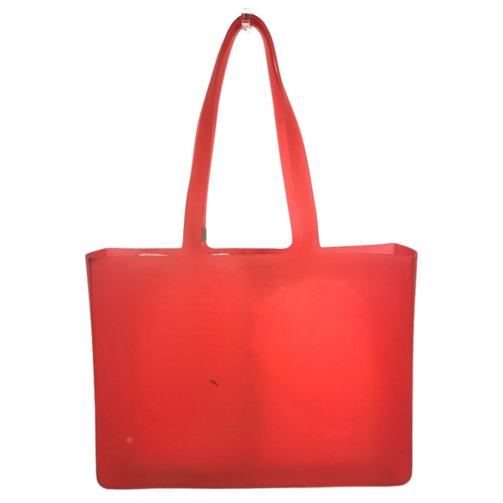 CHANEL vintage Logo CC CC Mark Big Vintage red rubber tote bag Shoulder Bag rubber Red Used