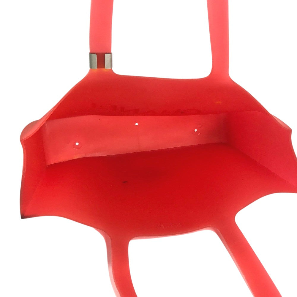 CHANEL vintage Logo CC CC Mark Big Vintage red rubber tote bag Shoulder Bag rubber Red Used