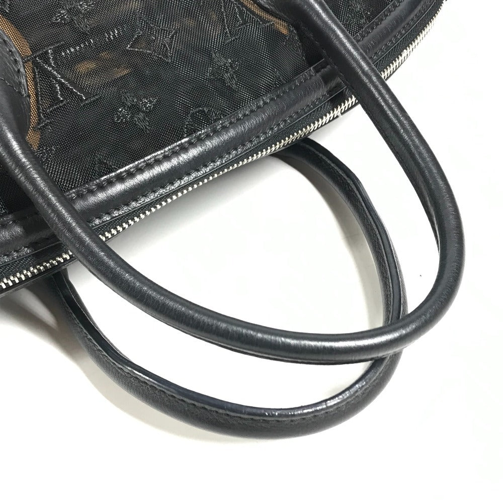 LOUIS VUITTON M40769 Monogram Transparents Lockit Mesh Tote Bag Hand Bag Mesh / Leather Black Used