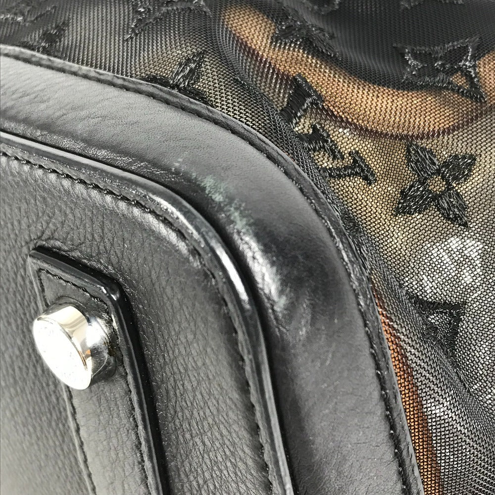LOUIS VUITTON M40769 Monogram Transparents Lockit Mesh Tote Bag Hand Bag Mesh / Leather Black Used