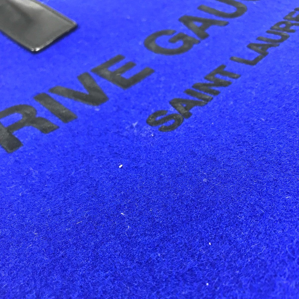 SAINT LAURENT PARIS 509415 RIVE GAUCHE Bag Shoulder Bag Tote Bag felt / Leather blue/Black Used